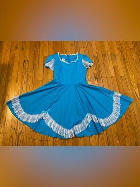 🩵Vintage Sassy III: Darling, blue line dancing dress